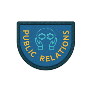 public relations badge